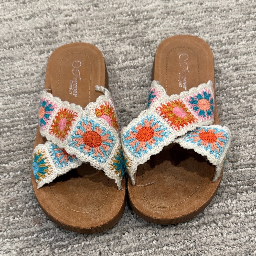 Colorful Crochet Kids Sandals
